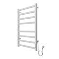 Полотенцесушитель электрический AZARIO PALERMO 500/800 квадрат, 8 секций, диммер справа, белый (AZ83858W) AZ83858W