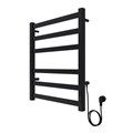 Полотенцесушитель электрический AZARIO PALERMO 500/600 квадрат, 6 секций, диммер справа, черный (AZ83856B) AZ83856B