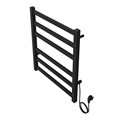 Полотенцесушитель электрический AZARIO PALERMO 500/600 квадрат, 6 секций, диммер справа, черный (AZ83856B) AZ83856B