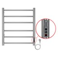 Полотенцесушитель электрический AZARIO PARMA 500/600 6 секций, диммер справа, хром (AZ10856) AZ10856