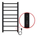 Полотенцесушитель электрический AZARIO PARMA 400/800 8 секций, диммер справа, черный (AZ10848B) AZ10848B