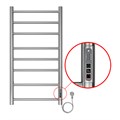 Полотенцесушитель электрический AZARIO PARMA 400/800 8 секций, диммер справа, хром (AZ10848) AZ10848