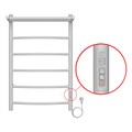 Полотенцесушитель электрический AZARIO VERONA 500/800 5 секций, с полкой, диммер справа, белый (AZ04858PW) AZ04858PW
