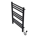 Полотенцесушитель электрический AZARIO ANCONA 500/800 квадрат, 9 секций, диммер справа, черный (AZ71858B) AZ71858B