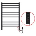 Полотенцесушитель электрический AZARIO ANCONA 500/800 квадрат, 9 секций, диммер справа, черный (AZ71858B) AZ71858B