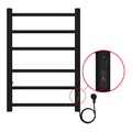 Полотенцесушитель электрический AZARIO PARMA 400/600 6 секций, диммер справа, черный (AZ10846B) AZ10846B