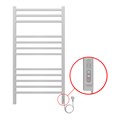 Полотенцесушитель электрический AZARIO ANCONA 500/1000 квадрат, 12 секций, диммер справа, белый (AZ71850W) AZ71850W