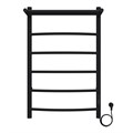 Полотенцесушитель электрический AZARIO VERONA 500/800 5 секций, с полкой, диммер справа, черный (AZ04858PB) AZ04858PB