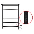 Полотенцесушитель электрический AZARIO VERONA 500/800 5 секций, с полкой, диммер справа, черный (AZ04858PB) AZ04858PB