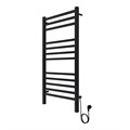Полотенцесушитель электрический AZARIO ANCONA 500/1000 квадрат, 12 секций, диммер справа, черный (AZ71850B) AZ71850B