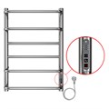 Полотенцесушитель электрический AZARIO MILAN 400/600 6 секций, диммер справа, хром (AZ90846) AZ90846