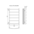 Полотенцесушитель водяной AZARIO VERONA 500/800 6 секций, нижнее/диагональное подключение, 1/2", хром (AZ04158) AZ04158