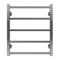 Полотенцесушитель водяной AZARIO ANCONA 500/600 квадрат, 5 секций, нижнее/диагональное подключение, 1/2", хром (AZ75556) AZ75556