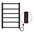 Полотенцесушитель электрический AZARIO MILAN 400/600 6 секций, диммер справа, черный (AZ90846B) AZ90846B