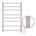 Полотенцесушитель электрический AZARIO MILAN 500/800 8 секций, диммер справа, белый (AZ90858W) AZ90858W