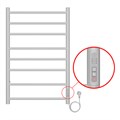 Полотенцесушитель электрический AZARIO PARMA 500/800 8 секций, диммер справа, белый (AZ10858W) AZ10858W