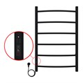 Полотенцесушитель электрический AZARIO VERONA 500/800 6 секций, диммер слева, черный (AZ04758B) AZ04758B