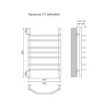 Полотенцесушитель водяной AZARIO RAVENNA 500/800 7 секций, нижнее/диагональное подключение, 1/2", хром (AZ07158) AZ07158