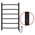 Полотенцесушитель электрический AZARIO VERONA 500/800 6 секций, диммер справа, черный (AZ04858B) AZ04858B