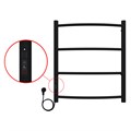 Полотенцесушитель электрический AZARIO VERONA 500/600 4 секции, диммер слева, черный (AZ04756B) AZ04756B