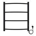 Полотенцесушитель электрический AZARIO VERONA 500/600 4 секции, диммер справа, черный (AZ04856B) AZ04856B