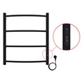 Полотенцесушитель электрический AZARIO VERONA 500/600 4 секции, диммер справа, черный (AZ04856B) AZ04856B