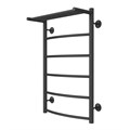 Полотенцесушитель водяной AZARIO VERONA 500/800 с полкой, 5 секций, нижнее/диагональное подключение, 1/2", графит (AZ83864PG) AZ83864PG