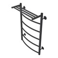 Полотенцесушитель водяной AZARIO VERONA 500/800 с полкой, 5 секций, нижнее/диагональное подключение, 1/2", графит (AZ83864PG) AZ83864PG