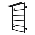 Полотенцесушитель водяной AZARIO VERONA 500/800 с полкой, 5 секций, нижнее/диагональное подключение, 1/2", черный (AZ83863PB) AZ83863PB