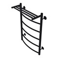 Полотенцесушитель водяной AZARIO VERONA 500/800 с полкой, 5 секций, нижнее/диагональное подключение, 1/2", черный (AZ83863PB) AZ83863PB