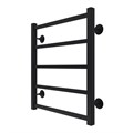 Полотенцесушитель водяной AZARIO ANCONA 500/600 квадрат, 5 секций, нижнее/диагональное подключение, 1/2", черный (AZ83877B) AZ83877B
