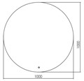 Зеркало AZARIO Саванна D1000 c подсветкой и диммером, сенсор выкл (LED-00002465) LED-00002465