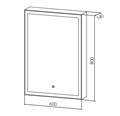 Зеркало-шкаф AZARIO Киото 60 (600х800) c подсветкой и диммером (LED-00002359) LED-00002359