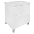Комплект Тумба Azario Мила 60Н 600х475х850 напольная, с раковиной Monte 60, белый матовый (CS00085830) CS00085830