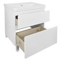 Комплект Тумба Azario Мила 60Н 600х475х850 напольная, с раковиной Monte 60, белый матовый (CS00085830) CS00085830