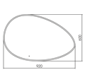 Зеркало AZARIO OMEGA 920*600 c подсветкой и диммером, бесконтактный сенсор (LED-00002556) LED-00002556
