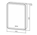 Зеркало-шкаф AZARIOФиджи 60 602х800х140 c подсветкой и диммером + часы (LED-00002363) LED-00002363