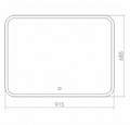 Зеркало AZARIO Стив 915х685, LED-подсветка с диммером, сенсорный выключатель (ФР-00000843) ФР-00000843
