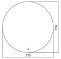 Зеркало AZARIO Саванна d770 c подсветкой и диммером, сенсорный выключатель (ФР-00000954) ФР-00000954