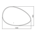 Зеркало AZARIO OMEGA 1200х800 c подсветкой и диммером, бесконтактный сенсор (LED-00002557) LED-00002557
