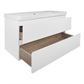 Комплект Тумба Azario Мила 100 1000х470х680 подвесная, с раковиной Monte 100, белый (CS00089921) CS00089921