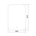Зеркало AZARIO Паллада-2 685х915 - c подсветкой и диммером, подогрев + сенсор выкл (LED-00002339) LED-00002339
