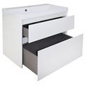 Комплект тумба Azario Velluto 70 700х450х660 подвесная, с раковиной Slim 70, белый матовый (CS00088602) CS00088602