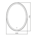 Зеркало AZARIO Италия  570х770 LED-подсветка с диммером, сенсорный выключатель (ФР-00000846) ФР-00000846