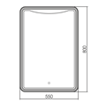 Зеркало AZARIO Мали 550х800 c подсветкой и диммером, сенсорный выключатель (LED-00002534) LED-00002534