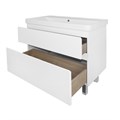 Комплект Тумба Azario Мила 90 Н 910х470х860 напольная, с раковиной Monte 900, белый (CS00089953) CS00089953
