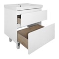 Комплект Тумба Azario Мила 60Н 600х475х860 напольная, с раковиной Tempo 60, белый матовый (CS00091364) CS00091364