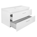Комплект Тумба Azario Ника 100 1000х475х560 подвесная, с раковиной Monte 100, белый глянцевый (CS00089923) CS00089923