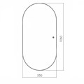 Зеркало AZARIO Viva - BLACK 550х1050 сенсорный выключатель с функцией диммера (LED-00002689) LED-00002689