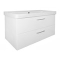 Комплект Azario тумба Ника 90 900х475х560 подвесная с раковиной Monte 90, белый глянцевый (CS00089922) CS00089922